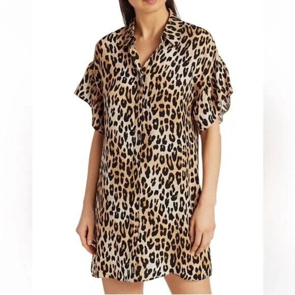 Alice + Olivia Jude Tunic  Leopard Shirt Dress